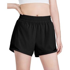 NWT Women's Black Athletic Shorts L U9